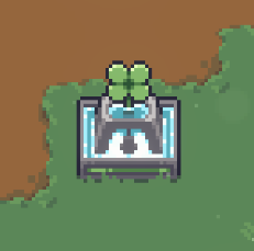 The Wishing Fountain with a clover above a square basin